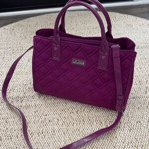 Vera Bradley Quilted Magenta Satchel